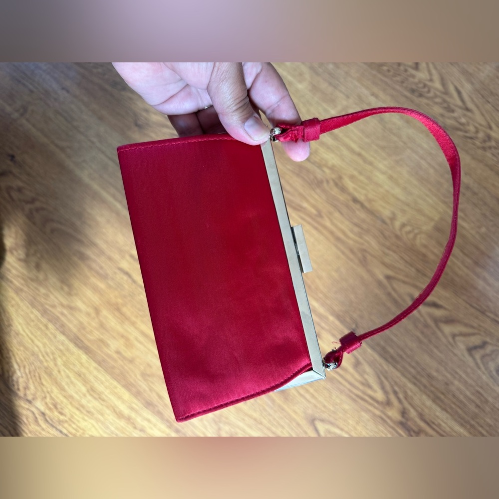 Vintage red prom hand bag